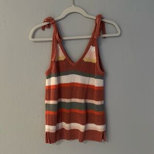 Madewell Striped Grandfield Tie-Strap Sweater Tank